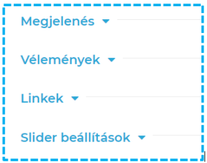 bővebb opciókat adhat meg a widgeténél